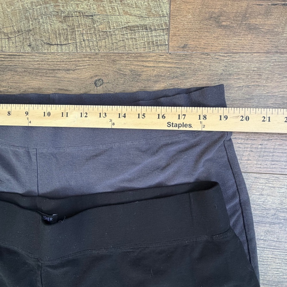 3 Pairs Eileen Fisher Cropped Leggings Women XL Black Gray Bundle - Picture 4 of 15